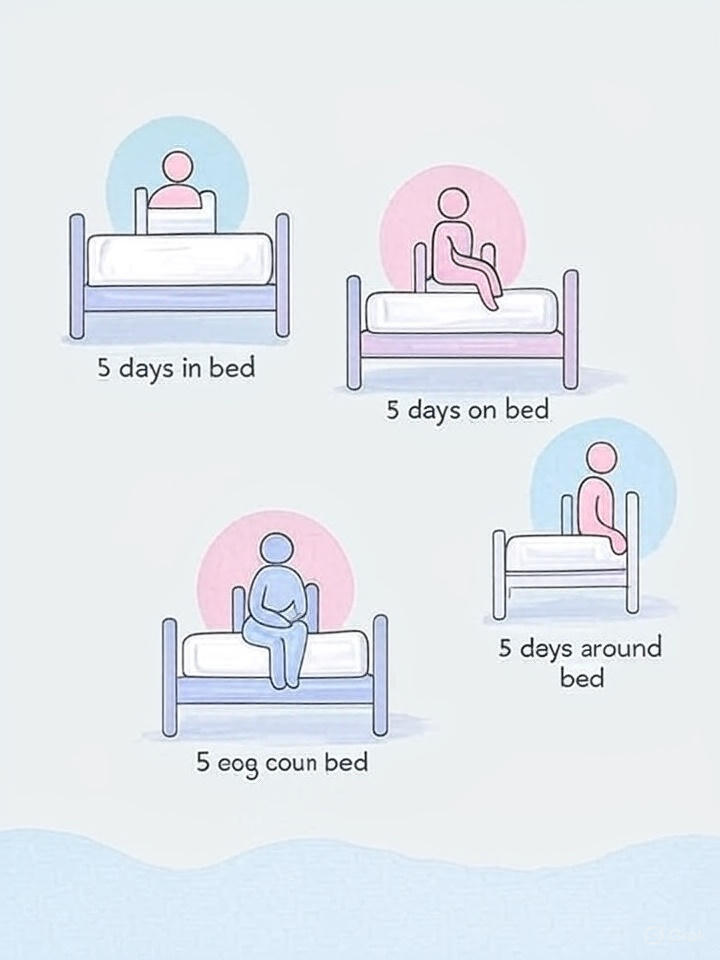 "5-5-5 postpartum recovery rule infographic showing three phases of healing after childbirth"