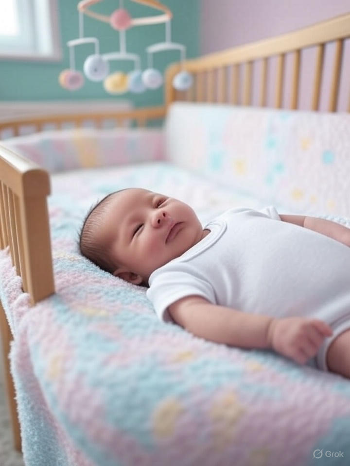 "Baby sleep cycle diagram showing 50-60 minute sleep phases and hunger wake-up points"